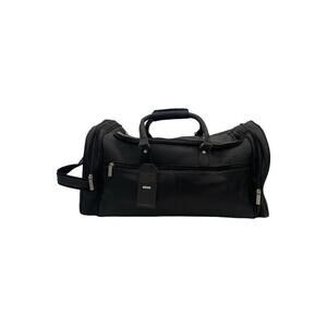 Le Donne Men's Leather Bedford Travel Duffel Black
